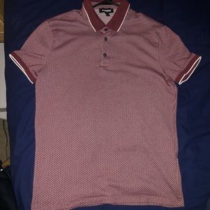 Express polo shirt size small burgundy